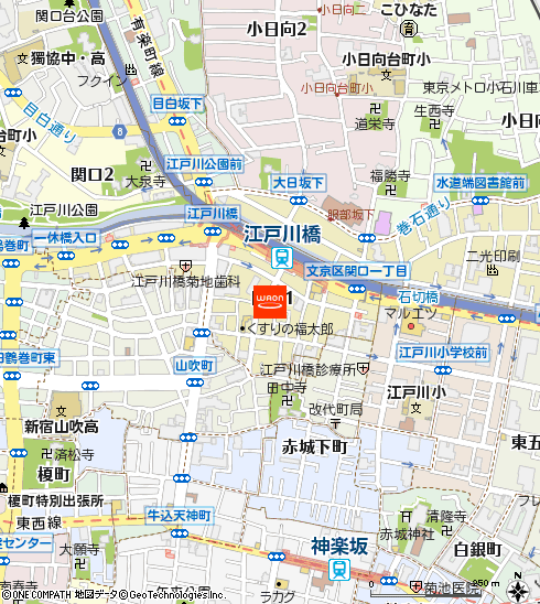 まいばすけっと江戸川橋駅南店付近の地図